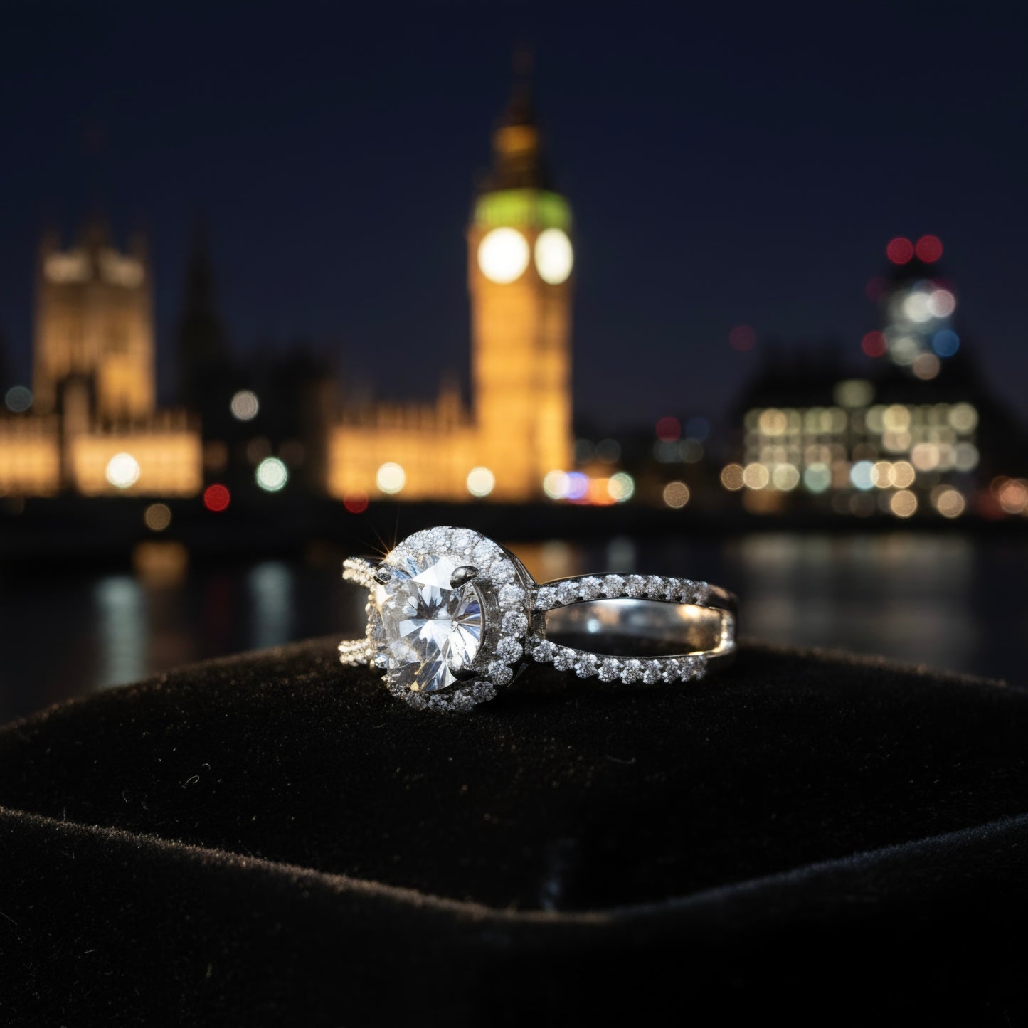 London Lights Moissanite Ring -  Auréle & Ivy Joaillerie