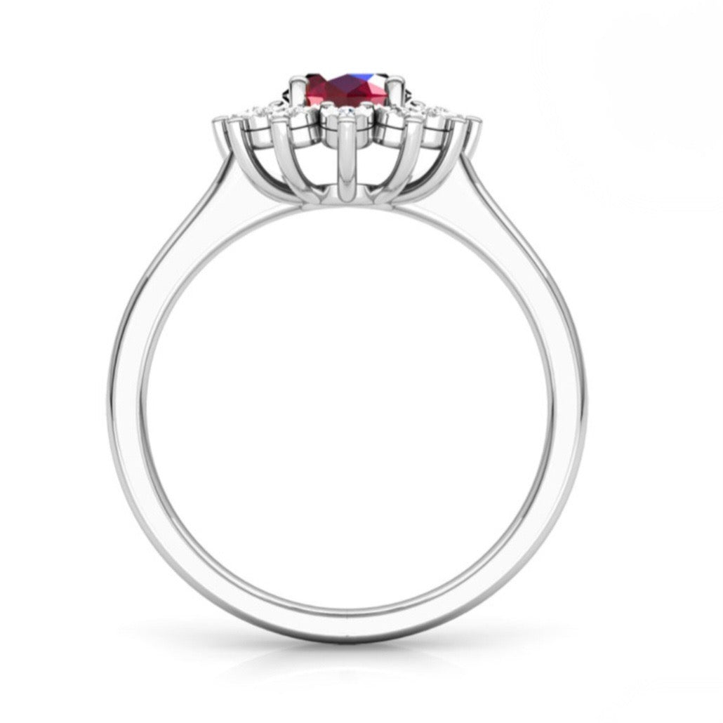 London Lights Amethyst Halo Ring – Auréle & Ivy Joaillerie