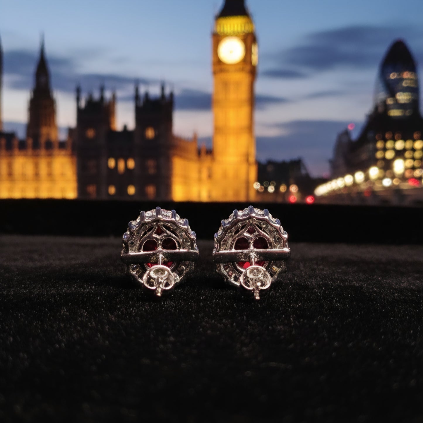 London Lights Amethyst Halo Studs – Auréle & Ivy Joaillerie