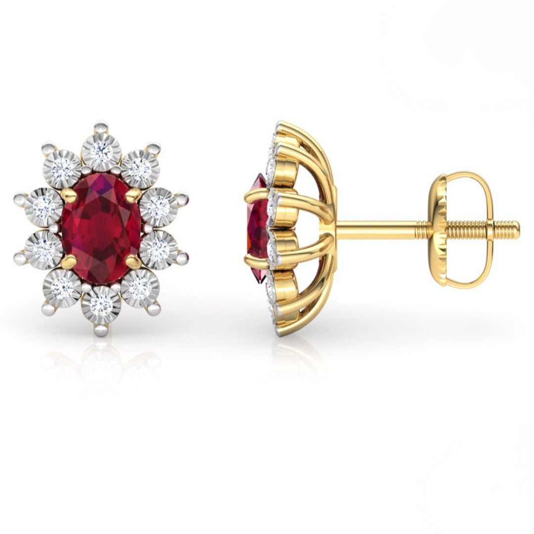 London Lights Amethyst Halo Studs – Auréle & Ivy Joaillerie