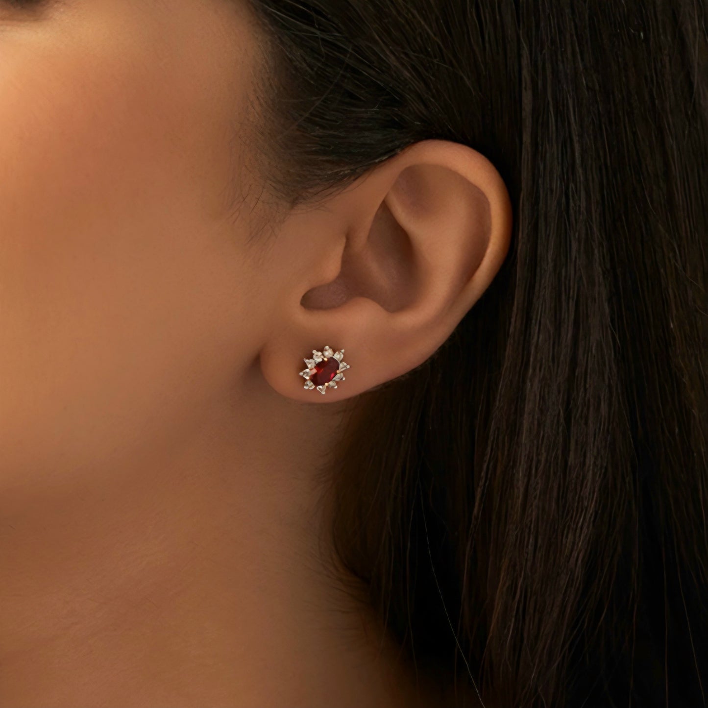 London Lights Amethyst Halo Studs – Auréle & Ivy Joaillerie